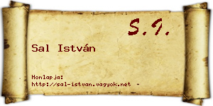 Sal István névjegykártya